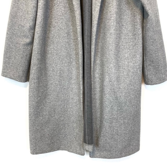 Zara | Grey Marl Lapel Coat Size L - Picture 8 of 10